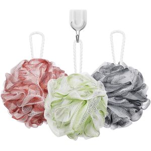 3 stuks Bad-luffas lichaamssponsenborstels douche lichaamsspons badkogel voor lichaamswas en peeling