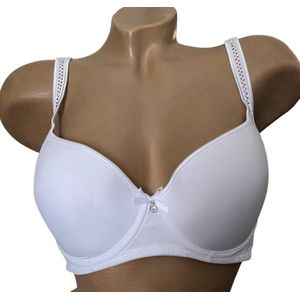 Dames Beha - T-shirt bh - Gladde bh - 39005 - 100C wit