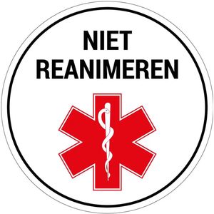 Niet reanimeren bord - Dibond - 40 cm