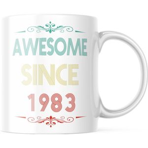 Verjaardag Mok awesome since 1983 | Verjaardag cadeau | Grappige Cadeaus | Koffiemok | Koffiebeker | Theemok | Theebeker