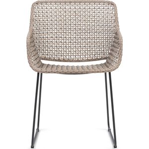 Riviera Maison Tuinstoel - Draadstoel - Portofino Outdoor Dining Armchair - Grijs