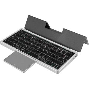 LogiLink - Draadloos Multi-Device-Toetsenbord - Grijs - BT 5.1 - Met Trackpad