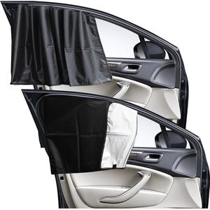 Set van 2 magnetische zonwering auto voor achterruit, autoruit verduistering met UV-bescherming, hittewerende autogordijnen voor kinderen, volwassenen, huisdieren magnetische autoruit zonnescherm