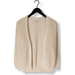 NUKUS Gladys Cardigan Fancy Truien & vesten Dames - Sweater - Hoodie - Vest- Zand - Maat XL