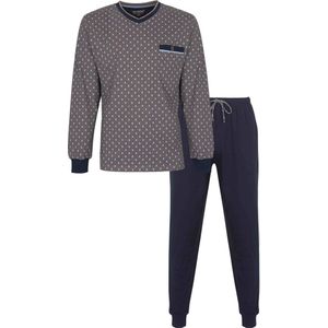 Paul Hopkins Heren Pyjama - 100% Katoen - V hals - Khaki - Maat XXL