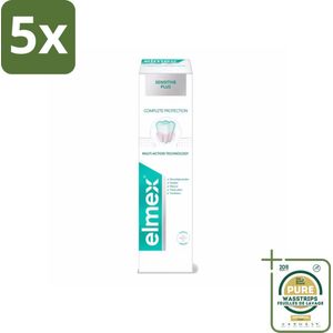 5 x Elmex - Tandpasta - Sensitive Plus - Complete Care - 75 ml - Grootverpakking - Gevoelige Tanden - Tandpasta - Tandglazuur - Pijnverlichting - Tandvleesbescherming