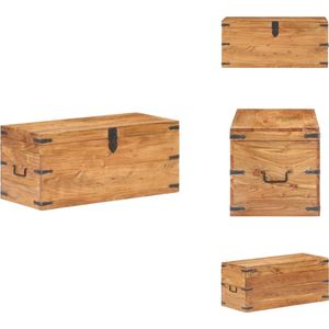 vidaXL Opbergkist - Opbergkisten - Opbergbox - Opbergboxen - Kist 90x40x40 cm massief acaciahout