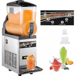 ZABINS Slushie Machine, 2L/68oz Slushy Machine for Home & Party, 6 Presets Frozen Drink Maker with Self‑Cleaning & LED Display, No Ice Needed, Ideal for Margaritas, Frappés, Milkshakes