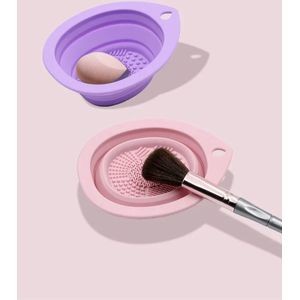 siliconen make-up borstel reiniger roze - opvouwbaar - schoonmaken - reinigen - makeup - borstel - brushes - cleaning - uitvouwbaar - cleaning mat - roze - beauty tools - IXEN