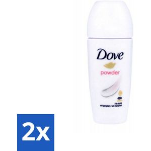 2 x Dove - Deodorant Roller - Powder Soft - Zacht en Verzorgend - 50 ml - Dove Deodorant - Deodorant Roller - Deodorant Poeder - Deodorant 48 Uur - Deodorant Zacht