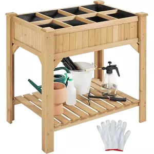 Moestuinbak hout 80 x 88 x 43,5 cm bruin