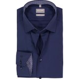 OLYMP - Luxor - Overhemd - Marine Blauw - Comfort Fit - Twill