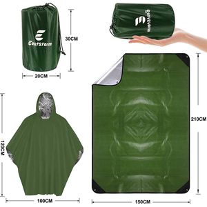Thermische Nooddeken, slaapzak \ Premium Reddingsdeke | Survival Whistle Ultralight Cold Protection / Noodslaapzakken - emergency foil blanket, emergency sleeping bag - 1pcs - 210* 150 cm