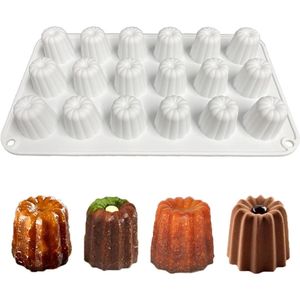 Cannelé Mould 18 Caves 32 x 35 mm for Muffins and Cupcakes
