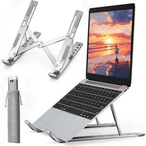 Laptopstandaard, Aluminiumlegering, Lichtgewicht, Compact, Opvouwbaar - Ventilatie en Koeling, 6 Aanpassingen - Laptopstandaard