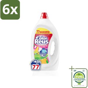 Color Reus - Vloeibaar Wasmiddel - Gekleurde Was - 77 Wasbeurten - Voordeelverpakking - 6 stuks - Wasmiddel - Vloeibaar wasmiddel