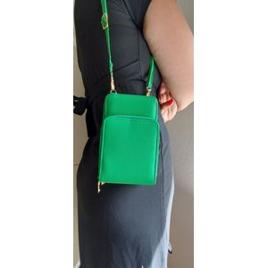 Clutch groen, Groene handtas, clutch, kleine handtas, appel groene handtas
