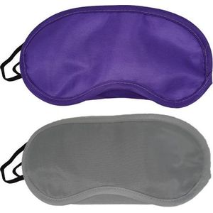Slaapmaskers Grijs & Paars - 2 Stuks - Thuis - Slaapmasker - Onderweg - Vliegtuig - Festival - Slaapcomfort - oDaani