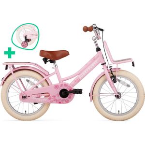 Supersuper Cooper Bamboo - Kinderfiets - Meisjesfiets - 16 inch - Roze