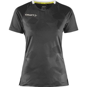 Craft Premier Solid Shirt Korte Mouw Dames - Asfalt | Maat: XL