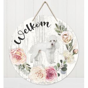 Welkom - Poedel | Muurdecoratie - Bordje Hond