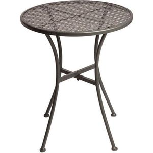 Bolero ronde stalen bistrotafel grijs 60cm
