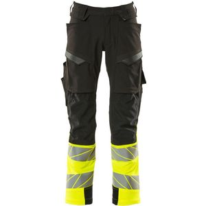 Mascot Accelerate Safe Broek met kniezakken 19179-511 - Zwart/hi-vis geel