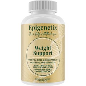 Epigenetix - Weight Support - 90 premium capsules - Vermindert cravings en drang naar suiker, stimuleert vetverbranding en ondersteunt het metabolisme, bevordert een gezonde spijsvertering en gewichtsbeheersing, met Groene Thee en Chroom