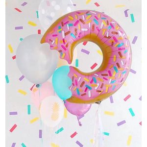 Donut ballon - feest versiering herbruikbaar - levendig ontwerp - Eenvoudig te gebruiken - lucht of helium - Veelzijdig - binnen en buiten - 50 centimeter
