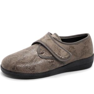 Neles Dames Pantoffel Stretch - 61802 Taupe - Maat 37