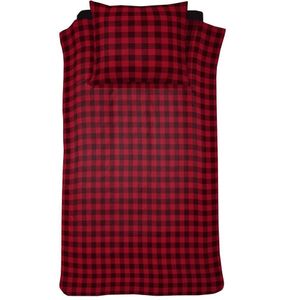 Damai - Timber - Dekbedovertrek - Flanel - 140x200/220 cm - Rood