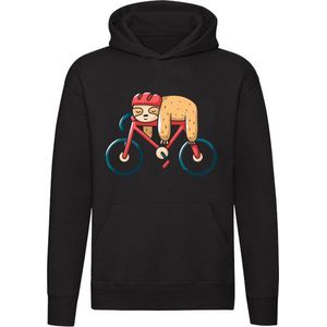 Koala op een fiets | dieren | fietsen | lui | moe | slapen | slaap | grappig | Unisex | Trui | Hoodie | Sweater | Capuchon | Zwart