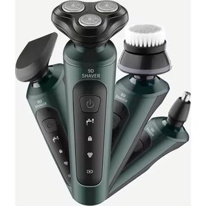 4in1 9D Scheerapparaat - Usb Oplaadbare Multifunctionele Scheerapparaat - Precisietrimmer + Haar/Baardtrimmer + Oor/Neustrimmer - Voor perfecte Lichaamshaar verzorging - Kleur: Lichtgroen