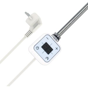 Radiatorconnect elektrisch verwarmingselement met digitale schakelaar 900 Watt - Wit.