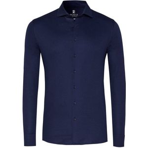 Desoto - Essential Overhemd Hai Jersey Navy - Heren - Maat 39 - Slim-fit