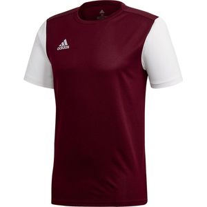 adidas Estro 19  Sportshirt - Maat M  - Mannen - bordeaux rood/wit