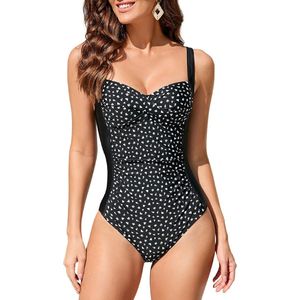 Dames Tankini met Hoge Taille en Ruches - 2-delige Zwemkostuum Set