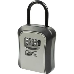 Sleutelkluis afneembare beugel 4-cijferige code voor binnen buiten veilig muurmontage Key Safe 50 SB Zwart- Grijs