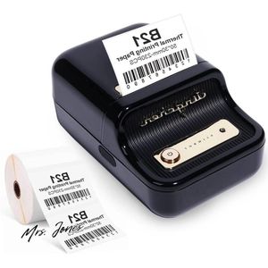 Mrs. Jones 2 inch labelprinter B21 230 labels Bluetooth thermische etiketten maker kleine bedrijven stickerprinters pakken voor alle doeleinden streepjescode prijstekst iOS. .