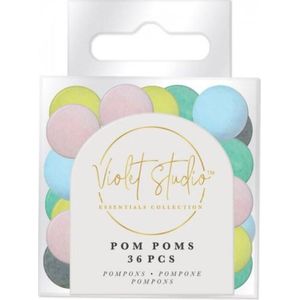 Violet Studio - Pom Pom Pack - Pastels - 36pcs