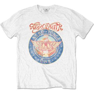 Aerosmith - Aero Force Heren T-shirt - 2XL - Wit