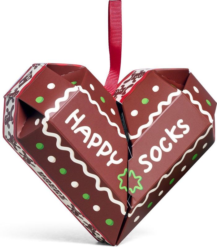 Happy Socks - 2-Pack Gingerbread Heart Socks Gift Set - Dames - Sokken