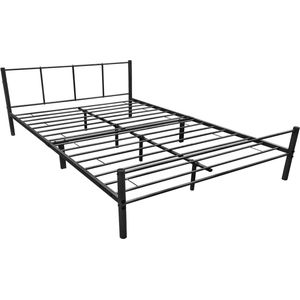 In And OutdoorMatch Stalen bed Neva - Bedframe - Met bedbodem - 160x200 cm - Wit - Modern design