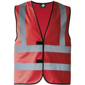Korntex Hi-Vis Safety Vest With 4 Reflective Stripes Hannover KX140 - Red - M