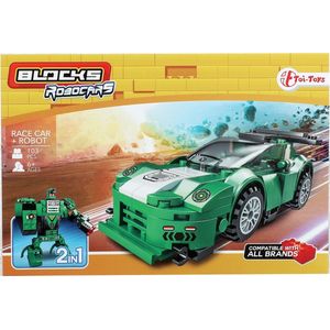 Toi-toys Bouwstenenset Blocks Robocars Junior Groen 103-delig