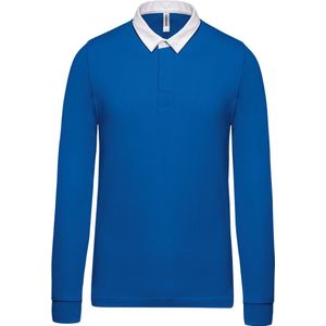 Kariban Rugbypolo K213 - Light Royal Blue / White - XXL