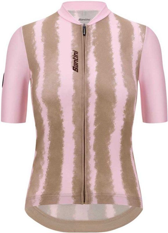 Santini Bambu Korte Mouw Wielertrui Roze S Vrouw