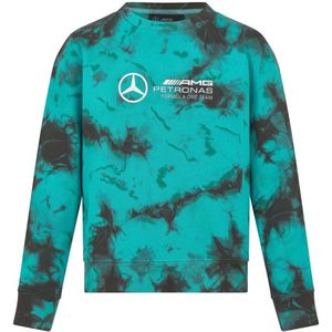 Dames sweatshirt mercedes wmns mapf1 fw tie dye crew neck sweatshirt multgroen m