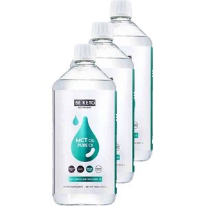 Be Keto | MCT Oil Liquid | C8 | 1000 ml | 3 stuks | 3 x 1000 ml