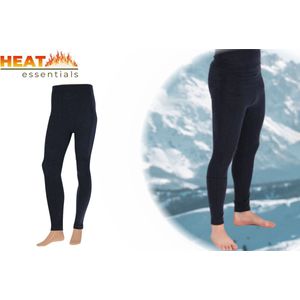 Heat Essentials Thermobroek Heren - Merinowol - Navy - L - Merinowol Thermokleding Heren - Thermo Ondergoed Heren